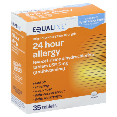 Equaline Antihistamine, 5 mg, 24 hour Allergy, Tablets