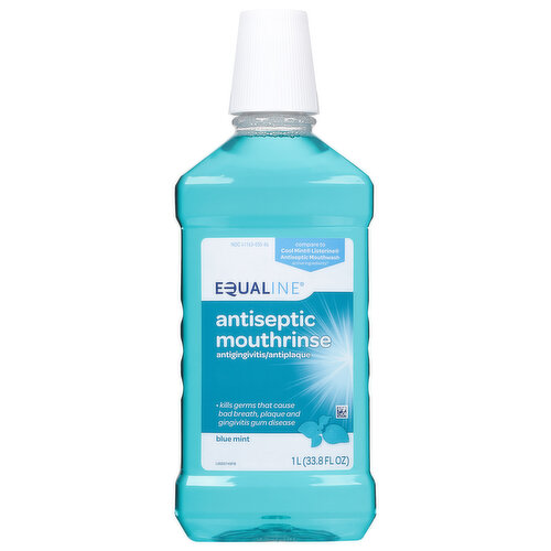 Equaline Mouthrinse, Antiseptic, Blue Mint