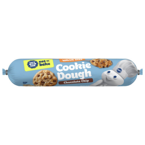 Pillsbury Cookie Dough, Chocolate Chip, Value Size