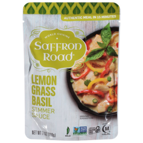 Saffron Road Simmer Sauce, Lemon Grass Basil