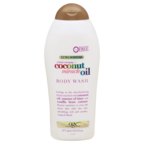 Ogx Body Wash, Extra Creamy + Coconut Miracle Oil, Ultra Moisture