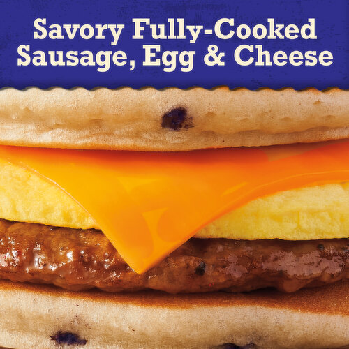 Jimmy Dean Blueberry Griddle Cake Sausage, Egg and Cheese Sandwiches, 4 ct
