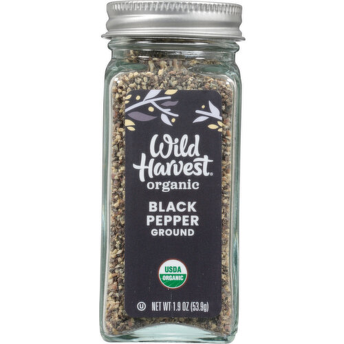 Wild Harvest Black Pepper, Organic, Ground