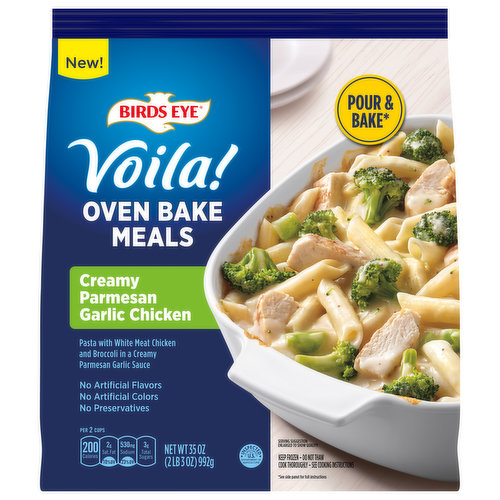 Birds Eye Voila! Oven Bake Meals Creamy Parmesan Garlic Chicken Frozen Meal