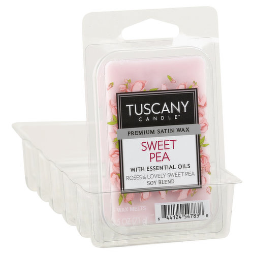 Tuscany Candle Wax Melts, Premium Satin, Sweet Pea