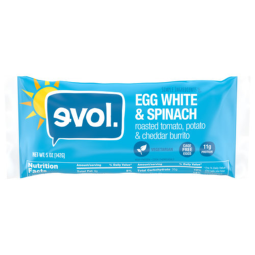 Evol. Burrito, Egg White & Spinach