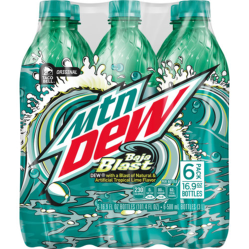 MOUNTAIN DEW, 16.9 OUNCES, 6 PACK BOTTLES – Fruth Pharmacy