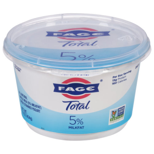 Fage Total Yogurt, Greek, Whole Milk, Strained