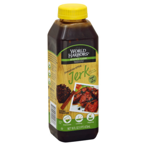 World Harbors Bringing Flavor to Life Sauce & Marinade, Jerk, Sweet & Spicy, Jamaican Style