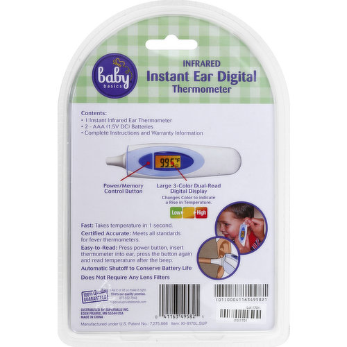 Easy@Home Digital Oral Thermometer for Kid, Baby, and Adult, Oral, Rec