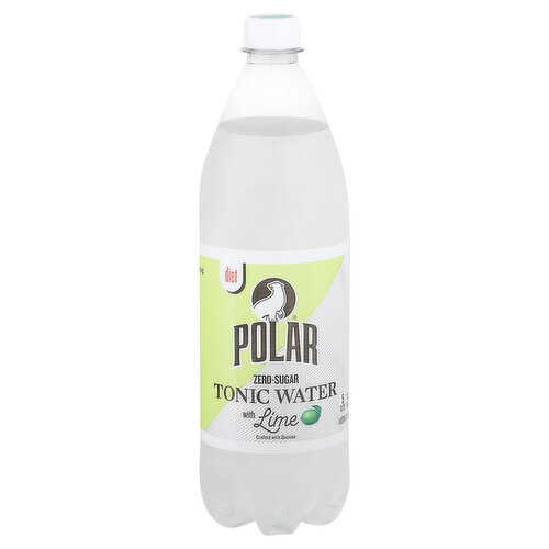 Polar Tonic Water with Lime, Zero-Sugar, Diet