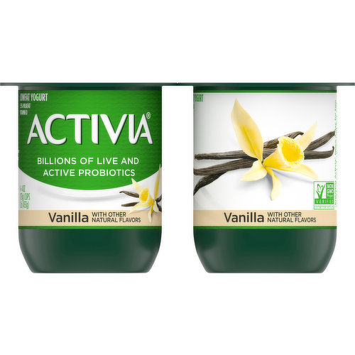 Activia Yogurt, Lowfat, Vanilla & Cereal, Yogurt