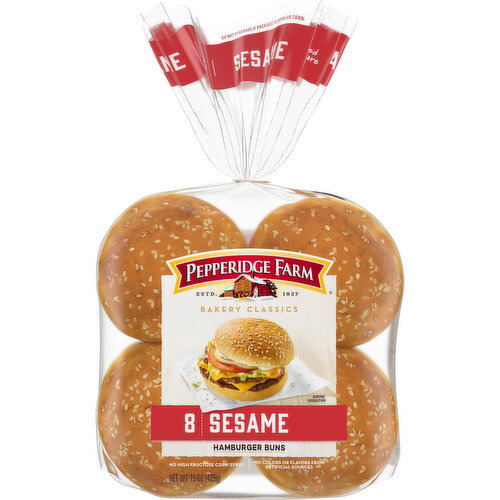 Pepperidge Farm® Bakery Classics Sesame Topped Hamburger Buns