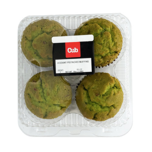 Cub Bakery Pistachio Muffins 4 Count