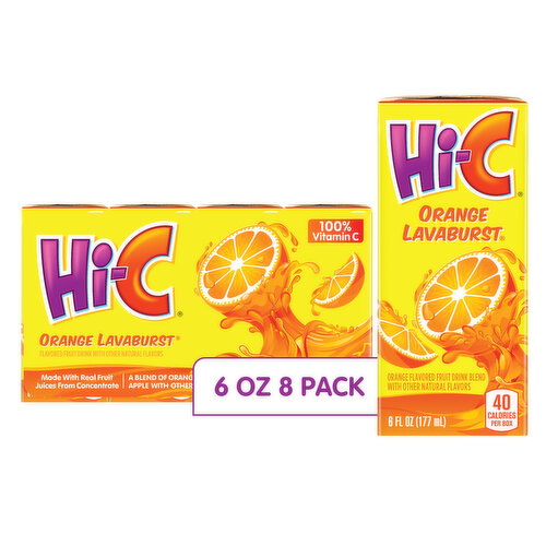 Hi-C  Orange Lavaburst Cartons