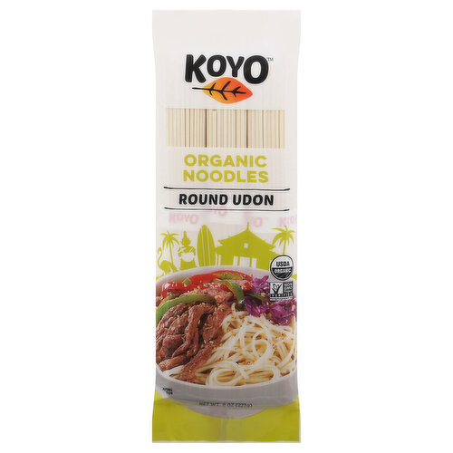 Koyo Noodles, Organic, Round Udon