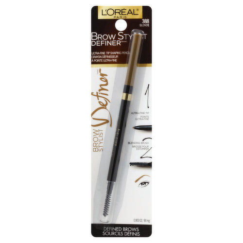 L'Oreal Brow Stylist Definer Shaping Pencil, Ultra-Fine Tip, Blonde 388
