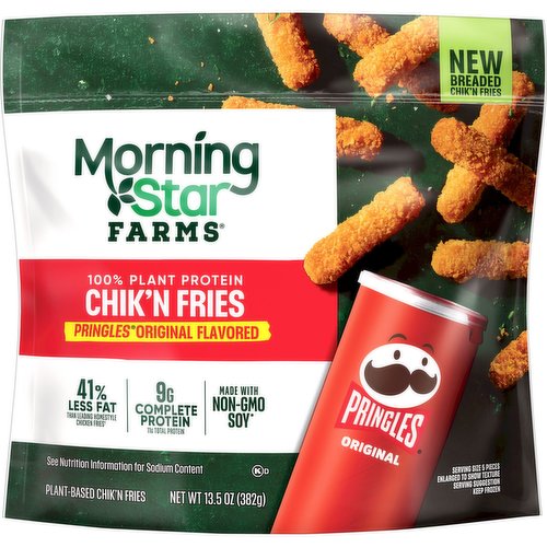 MorningStar Farms Meatless Chicken Fries, Pringles Original Flavor