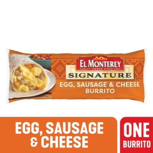 El Monterey Signature Burrito, Egg, Sausage & Cheese