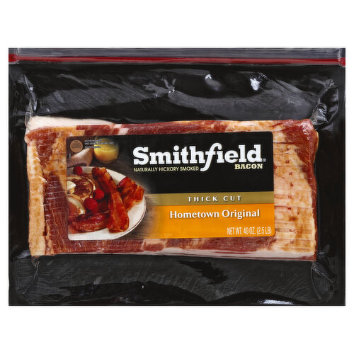 Naturally hickory smoked. US inspected and passed by Department of Agriculture. www.smithfield.com. 855-411-Pork (7675).