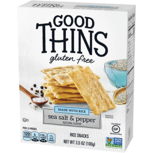 Good Thins Simply Salt Rice Snacks Gluten Free Crackers, 3.5 Ounce (Pack of  12)