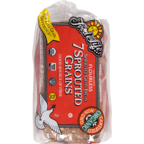 Food for Life Bread, 7 Sprouted Grains, Flourless