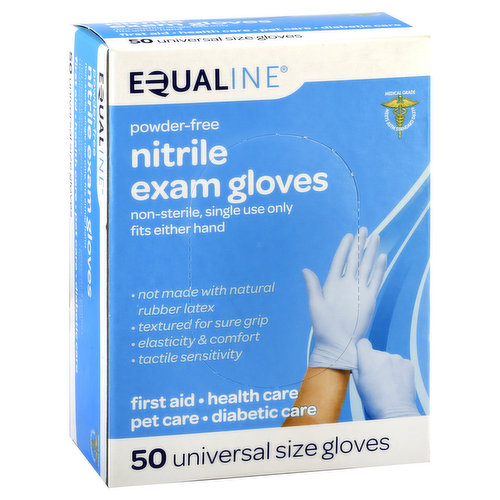 Equaline Exam Gloves, Nitrile, Universal Size