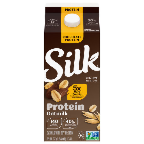 Silk Oatmilk, Chocolate Protein