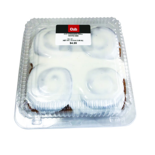 Cub Bakery 4 Ct Cinnamon Roll
White Iced