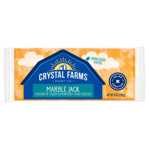 Darn good cheese. Co-op crafted. Crystal Farms for Farm and Family - Learn more about our support of Farm and Family at CrystalFarmsCheese.com.
