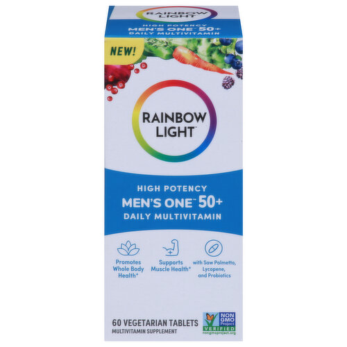 Rainbow Light Daily Multivitamin, Men's One, 50+, Tablets