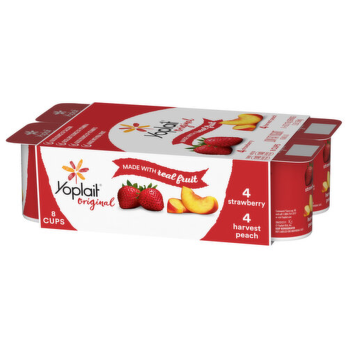 Yoplait Original Low Fat Strawberry/Harvest Peach Yogurt