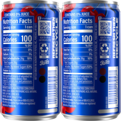 pepsi can nutrition facts