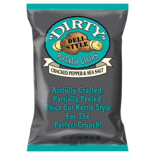 Dirty Deli Style Potato Chips, Cracked Pepper & Sea Salt