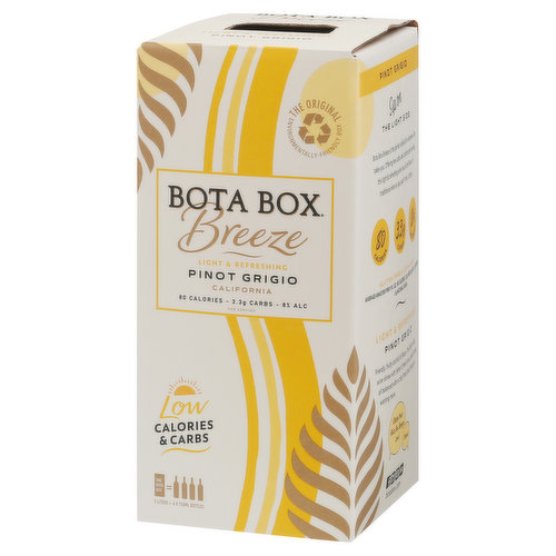 bota box pinot grigio calories