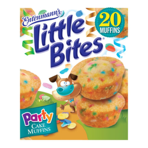 Entenmann's Little Bites Party Cake Muffin- Mini Muffins, 5  count, 8.25 oz