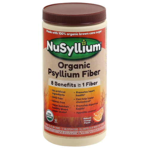 NuSyllium Psyllium Fiber, Organic, Orange Flavor