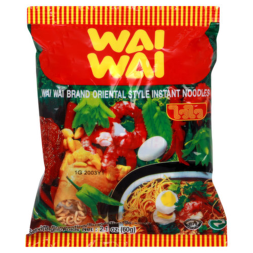 Wai Wai Noodles, Instant, Oriental Style