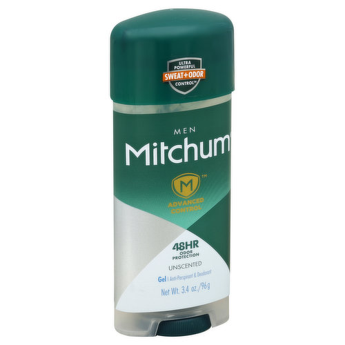 Mitchum Advanced Control Anti-Perspirant & Deodorant, Men, Gel, Unscented