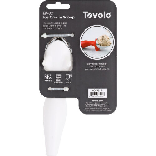 Tovolo Tilt-Up Ice Cream Scoop - White