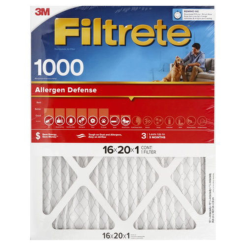 3M Filtrete Air Filter, High Performance, 1000