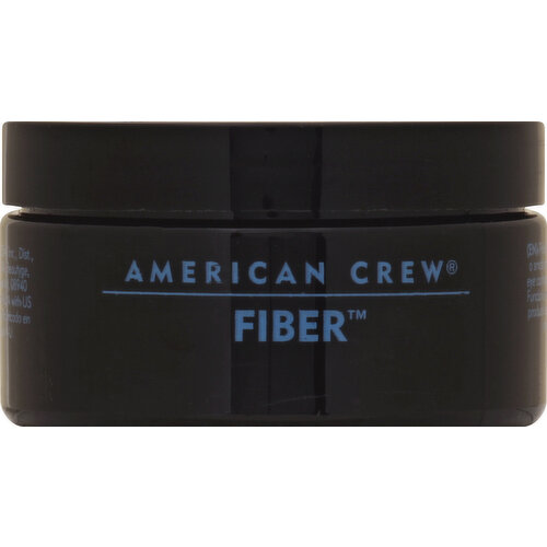 Pliable fiber with high hold and low shine. www.americancrew.com. Provides texture with added thickness and a matte finish. Works well for short, choppy cuts. In USA 1.800.598.2739. Made in USA with US and non-US components.