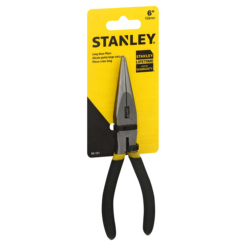 Stanley Pliers, Long Nose, 6 Inches