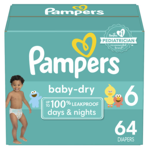 Pampers Baby Dry Baby Dry Diapers Size 6 64 Count