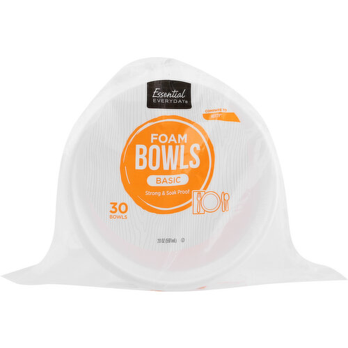 Hefty Everyday Disposable Foam Bowls, 12 oz, 50 ct 