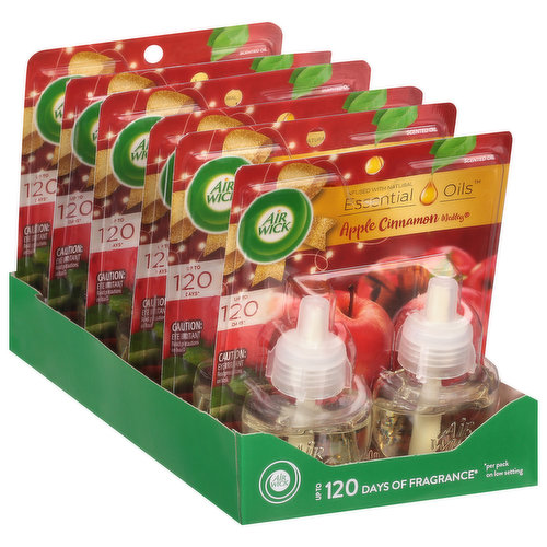 Up to 120 days of fragrance (per pack on low setting).