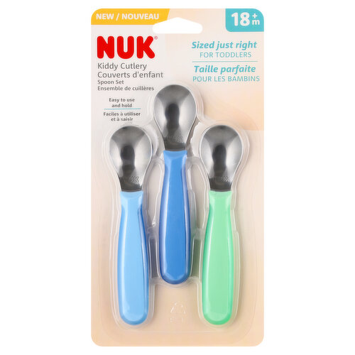 NUK Spoon Set, Kiddy Cutlery, 18+ Months