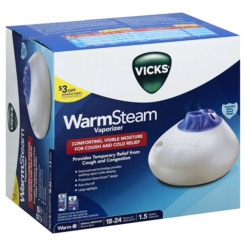 Vicks Vaporizer, Warm Steam, 1.5 Gallon