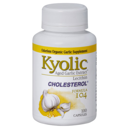 Kyolic Cholesterol, Lecithin, Formula 104, Capsules