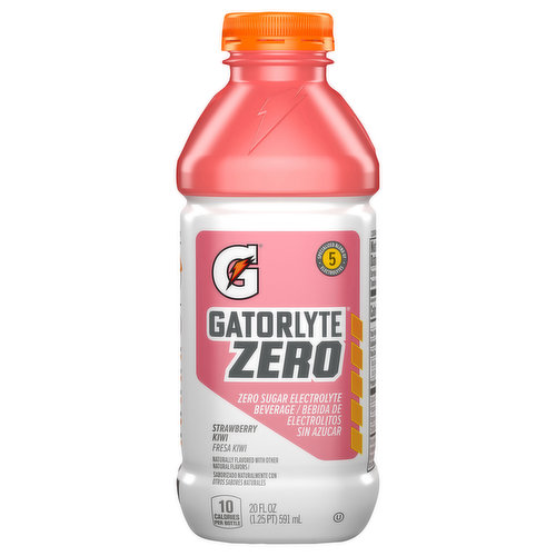 Gatorlyte Electrolyte Beverage, Stawberry Kiwi, Zero Sugar